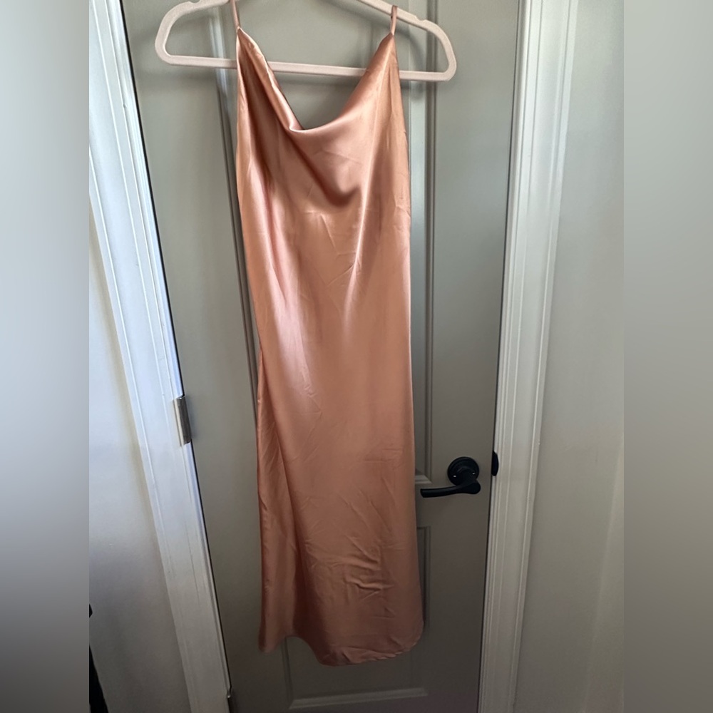 Petal & Pup Satin Dress in light bronze